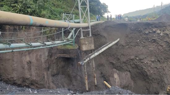 El poliducto Shushufindi-Quito sufrió daños en uno de sus tramos ubicado en el cantón amazónico El Chaco, el 23 de febrero de 2023.