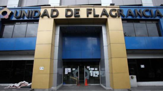 Fachada de la Unidad de Flagrancia de la Fiscalía en Quito, 17 de septiembre de 2022.