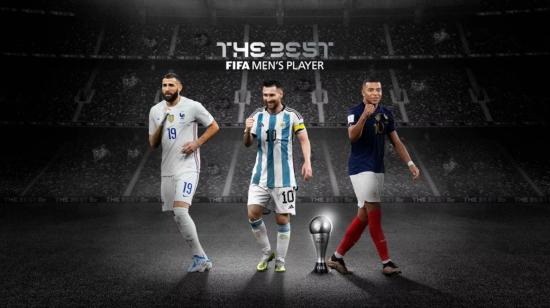 Karim Benzemá, Lionel Messi y Kylian Mbappé son los finalistas del premio The Best de la FIFA. 