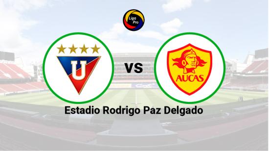 Liga de Quito se enfrenta a Aucas en el estadio Rodrigo Paz Delgado, el sábado 4 de marzo de 2023.