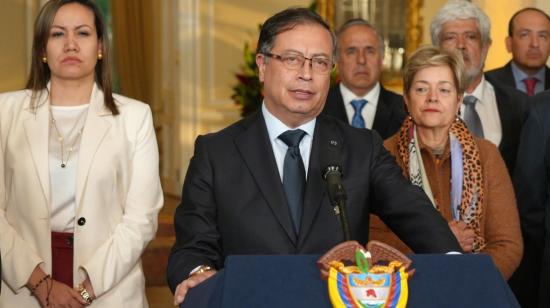 Gustavo Petro, presidente de Colombia, durante una alocución en Bogotá, el 27 de febrero de 2023.