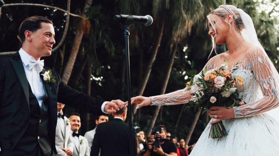 Una de las fotografías de la boda entre los artistas, Lele Pons y Guaynaa. 