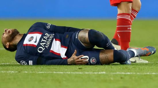 Neymar se lesionó el tobillo, informó el PSG, el 6 de marzo de 2023. 