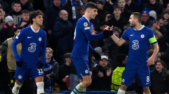 Kai Havertz celebra su gol en el partido del Chelsea ante el Borrusia Dortmund en Champions League, el 7 de marzo de 2023.