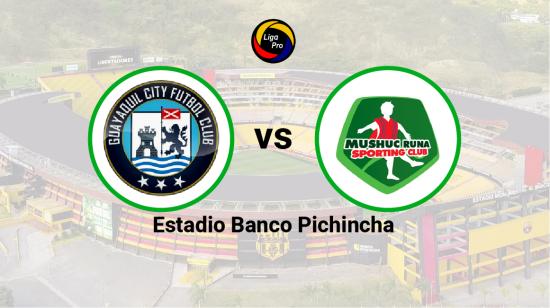 Guayaquil City se enfrenta a Mushuc Runa el sábado 18 de marzo en el estadio Banco Pichincha. 