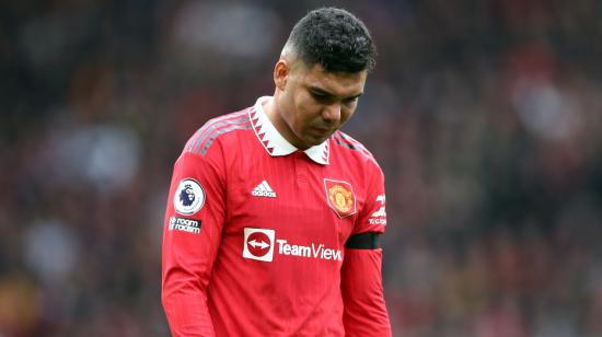 Casemiro, después de ser expulsado en el partido del Manchester United ante Southampton, el 12 de marzo de 2023.