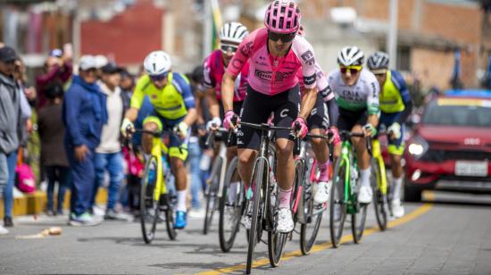 Richard Carapaz durante el Campeonato Nacional de ruta, el 12 de de febrero de 2023, en Tulcán. 