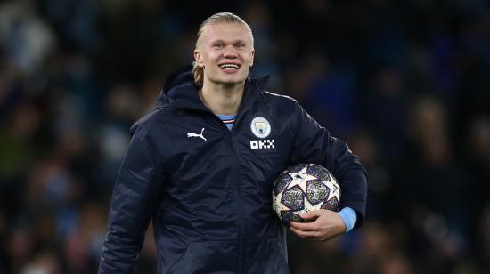 Erling Haaland, después del partido del Manchester City ante el RB Leipzig por Champions League, el 14 de marzo de 2023.