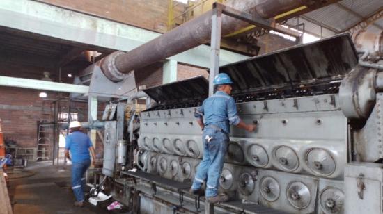 Puesta en marcha de una central de generación de termoelectricidad en Termoesmeraldas, el 10 de febrero de 2023.