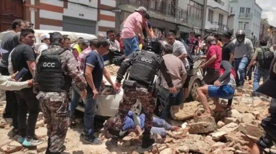 Jhon González, dirigente de los comerciantes de la Plaza San Francisco, en Cuenca, murió atrapado en su auto en el terremoto del 18 de marzo de 2023.