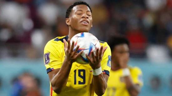 Gonzalo Plata, durante el partido de Ecuador ante Senegal en el Mundial de Qatar, el 29 de noviembre de 2022.