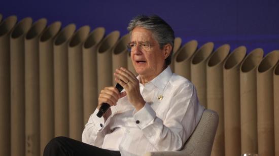 El presidente Guillermo Lasso durante la  XXVIII Cumbre Iberoamericana en Santo Domingo, República Dominicana.