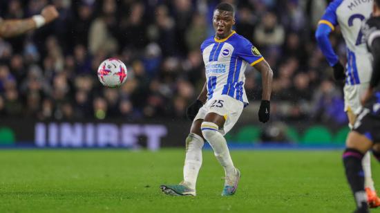 El ecuatoriano Moisés Caicedo durante un partido de la Premier League, ante Crystal Palace, el 15 de marzo de 2023. 