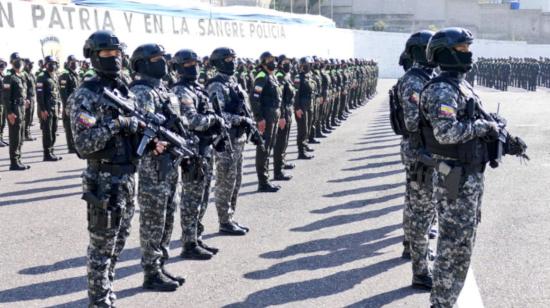 Imagen referencial de miembros de la Policía Nacional, en un evento, en 2021. 