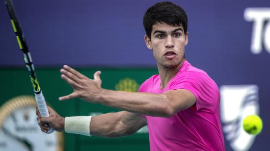 Carlos Alcaraz venció a Tommy Paul en el Miami Open, el 28 de marzo de 2023 y se clasificó a cuartos de final. 