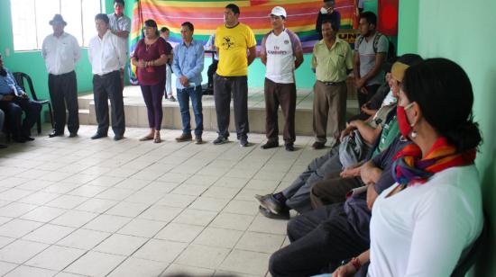 Imagen referencial. Integrantes de la organización campesina Fecab Brunari, reunidos en Guaranda (Bolívar). 