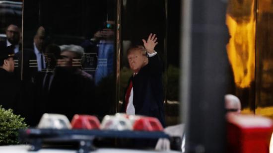 El expresidente Donald Trump llegó a Nueva York, el 3 de abril de 2023 para enfrentar a la justicia penal.