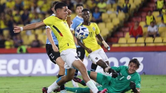 Ecuador jugó ante Uruguay por el Sudamericano Sub 17, el 5 de abril de 2023, en el estadio Banco Pichincha.