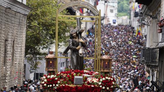 Procesión Jesús del Gran Poder, en Quito, el 7 de abril de 2023.
