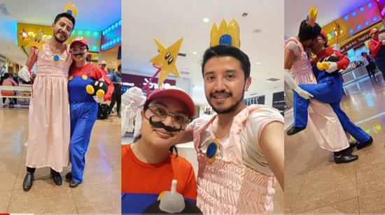 Las familias ecuatorianas juegan a ser personajes del famoso video juego Mario Bros.