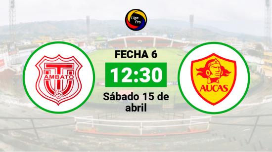 Técnico Universitario se enfrenta a Aucas el sábado 15 de abril desde las 12:30.