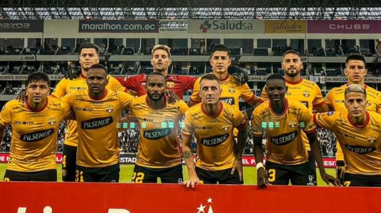 Equipo titular de Barcelona SC que venció a Liga de Quito en el estadio Rodrigo Paz Delgado, el 15 de abril de 2023.