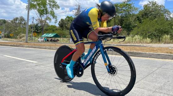 Miryam Núñez, durante el Panamericano de Ruta en Panamá, el 18 de abril de 2023.