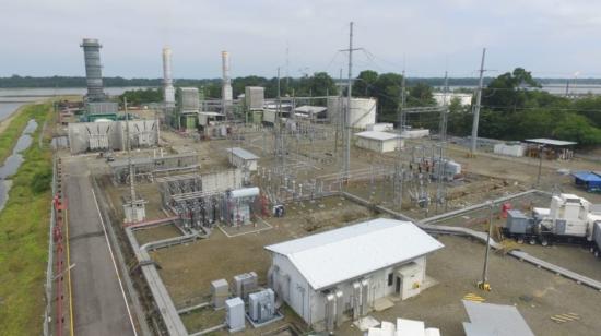 Vista panorámica de Termogas Machala, que produce electricidad con gas natural. Foto del 20 de enero de 2023.