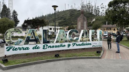 La plaza central de Calacalí, parroquia rural de Quito. 