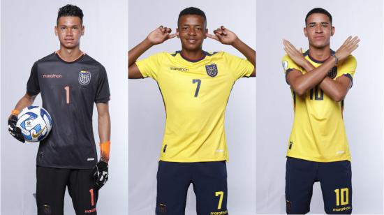 Cristhian Loor, Keny Arroyo y Kendry Páez, convocados en Ecuador para el Sudamericano Sub 17 2023.