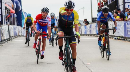 Kevin Navas, al ganar el Panamericano de Ciclismo de Ruta en la categoría Junior, el 21 de abril de 2023.