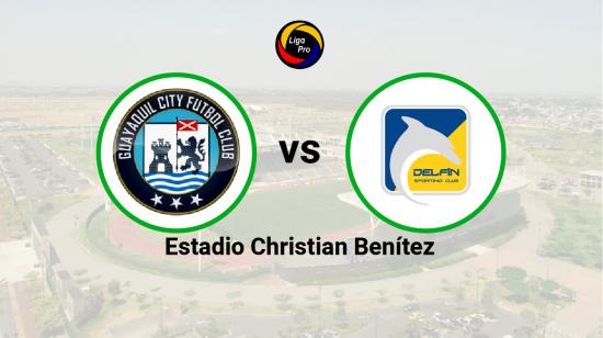 Guayaquil City se enfrenta a Delfín en el estadio Christian Benítez, el 21 de abril de 2023.