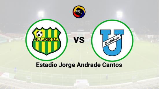 Gualaceo se enfrenta a Universidad Católica en el estadio Jorge Andrade Cantos el 22 de abril de 2023.