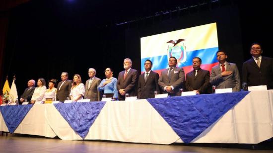 Posesión de autoridades de Pichincha, en la Casa de la Cultura, en Quito, el 24 de abril de 2023.