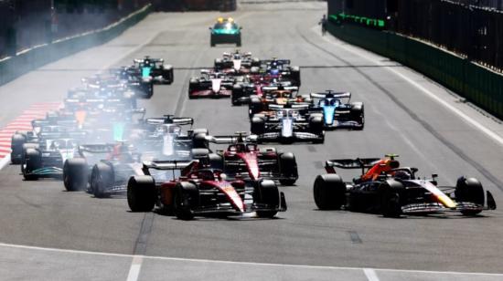 Los pilotos de la Fórmula 1 durante el Gran Premio de Azerbaiyán, en Bakú.