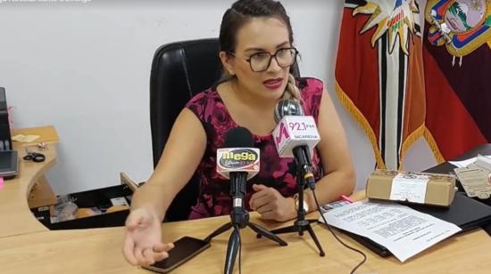 La directora de la ANT de Santo Domingo, Ana Belén Vivanco, en una entrevista el 9 de noviembre de 2021. 