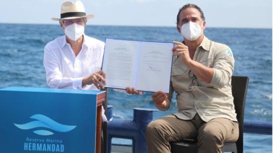 El 14 de enero de 2022, el presidente Guillermo Lasso decretó la creación de la nueva reserva marina Hermandad, en Galápagos.