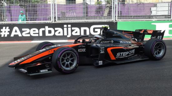 El piloto Juan Manuel Correa en el Circuito callejero de Bakú, sede del Gran Premio de Azerbaiyán.