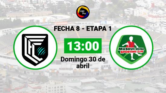 Cumbayá se enfrenta Mushuc Runa el domingo 30 de abril desde las 13:00.