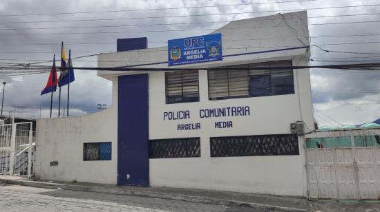 La UPC del barrio La Argelia, en el sur de Quito, sin policías, el 1 de mayo de 2023.