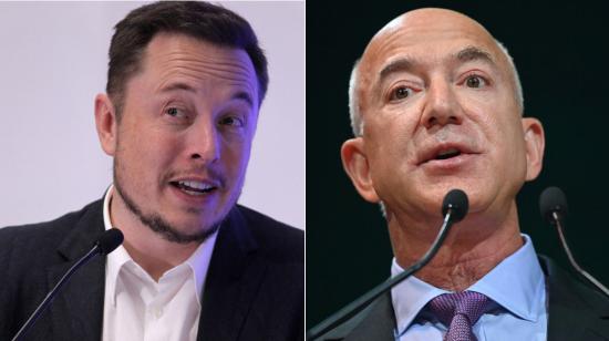 Elon Musk y Jeff Bezos, dos de los principales millonarios del mundo.