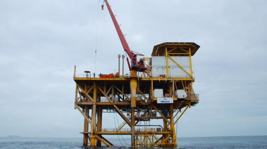 Campo Amistad, ubicado en el Golfo de Guayaquil. Foto de  6 de enero de 2021.