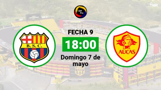 Barcelona se enfrenta a Aucas el domingo 7 de mayo desde las 18:00.