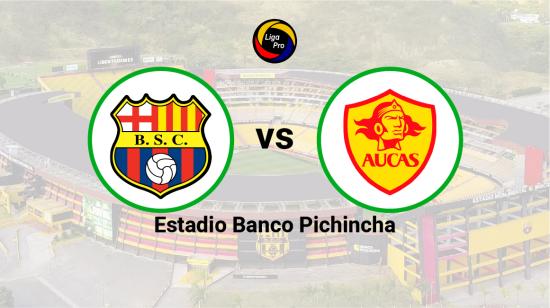 Barcelona se enfrenta a Aucas en el estadio Banco Pichincha, el 7 de mayo de 2023.