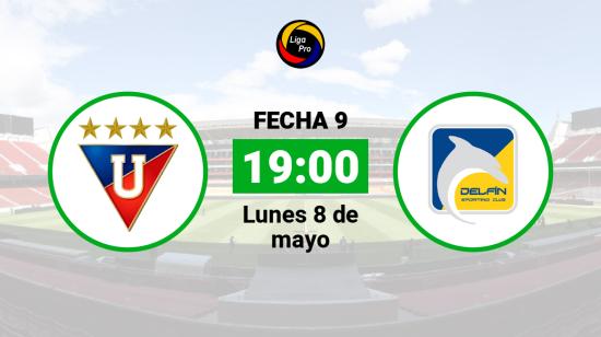 Liga de Quito se enfrenta a Delfín el lunes 8 de mayo desde las 19:00.