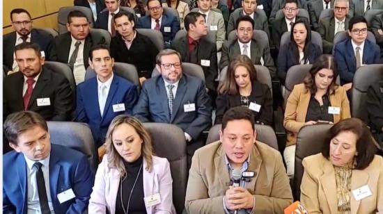 Cristian Zamora, alcalde electo de Cuenca, presentó a su equipo de trabajo el 9 de mayo de 2023. 