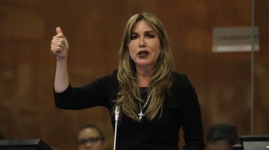 La legisladora Geraldine Weber, en una sesión de la Asamblea Nacional, del 22 de noviembre de 2022.