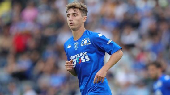 Tommaso Baldanzi, jugando con el Empoli el 25 de abril de 2023.