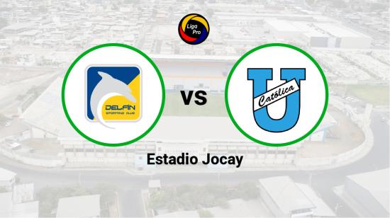 Delfín se enfrenta a Universidad Católica en el estadio Jocay, el 14 de mayo de 2023.