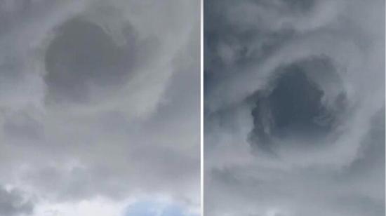 Imágenes de las cumulonimbus vistas en el cielo de Quito.